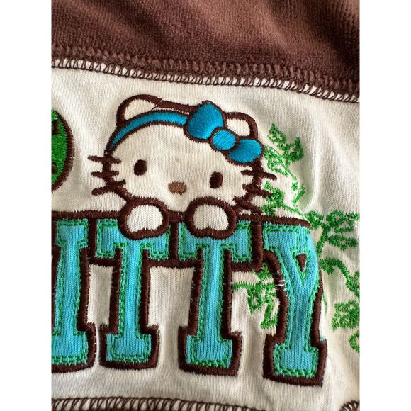 Y2k Hello Kitty Chocolate Brown Blue Tracksuit Jacket & Bottoms Girls 14/16 - Picture 10 of 15